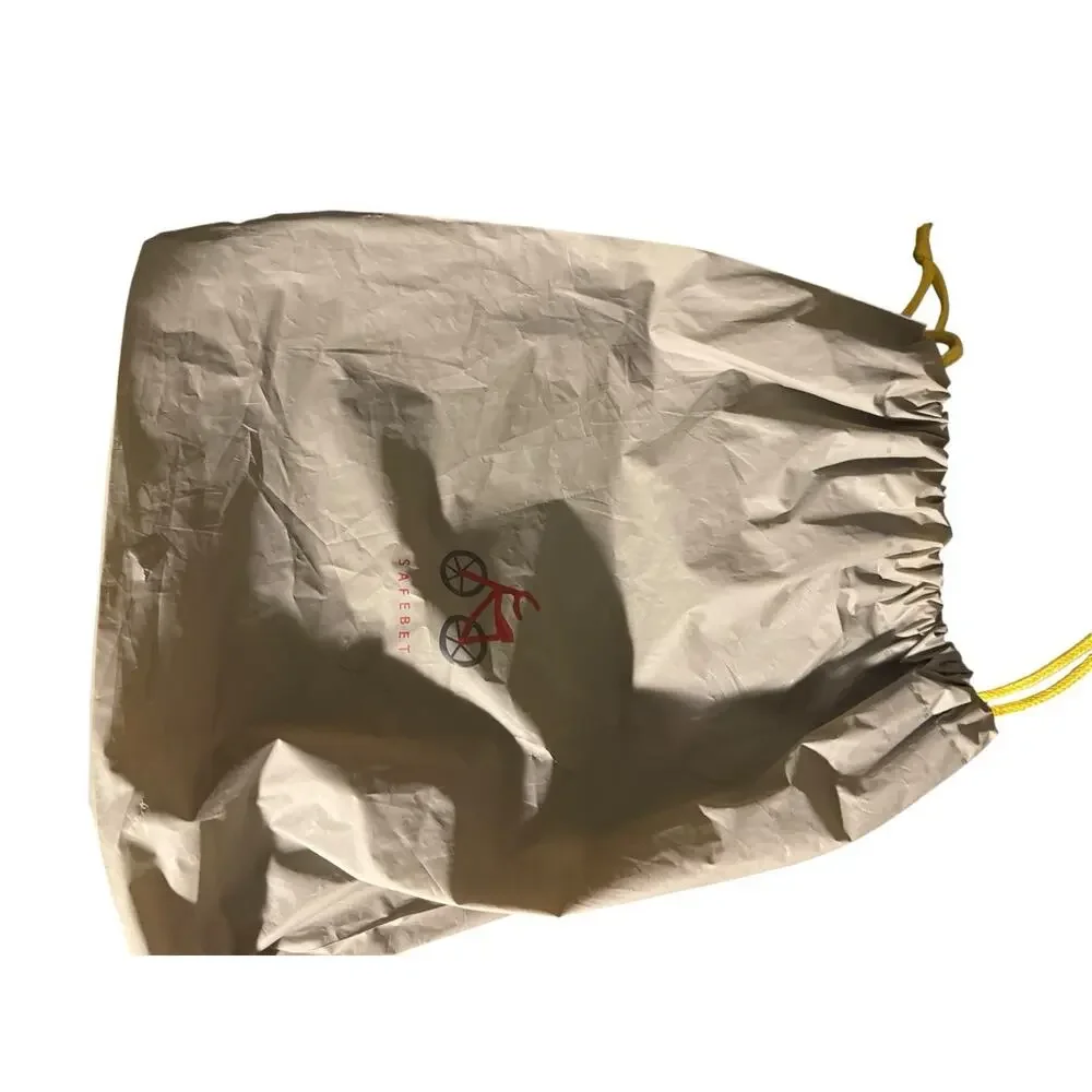 Grey Safebet Storage Carrying Shopping Grocey Gym Yellow Drawstring Bag